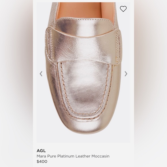 🩶MARA PURE PLATINUM LEATHER MOCCASIN🩶 - Picture 8 of 11